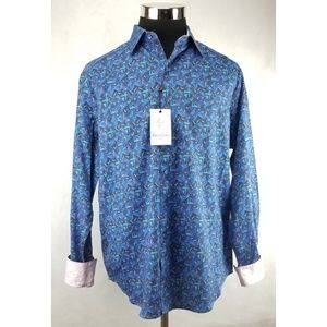 Robert Graham Blue Long Sleeve Mens Size Large